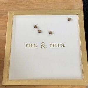 Gold and White 'Mr. & Mrs.' Framed Sign